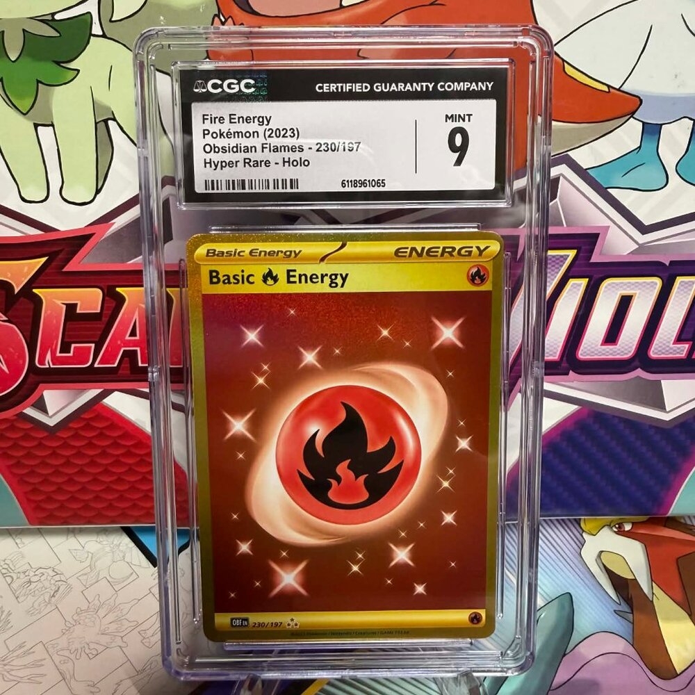 Pokemon Fire Energy 230/197 Gold - Obsidian Flames - CGC 9